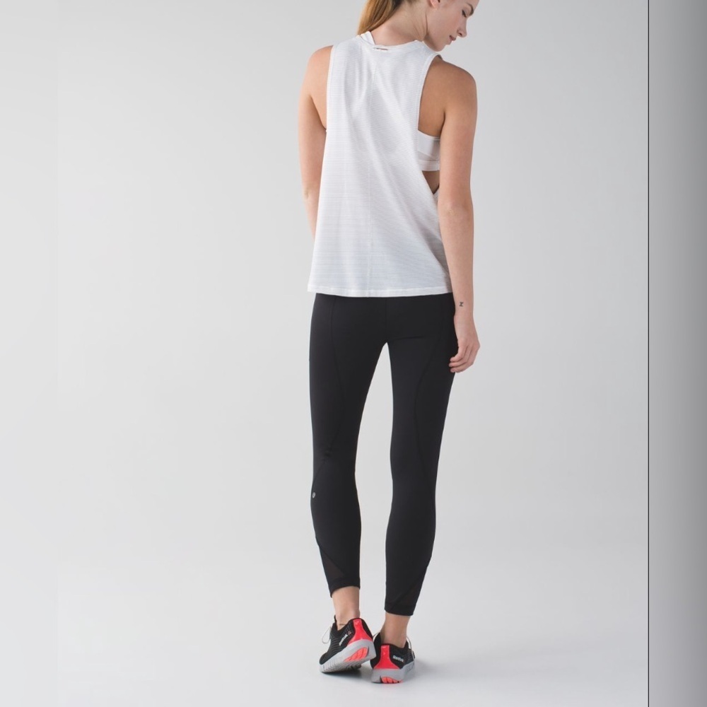 LULULEMON Inspire Tight II Black Mesh Panel Leggings - Picture 5 of 11